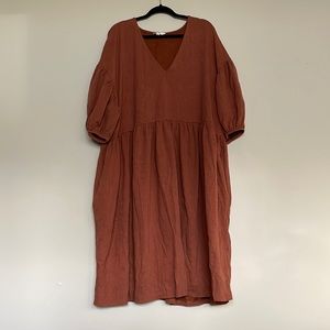 Plus Size Puff Sleeve Dress